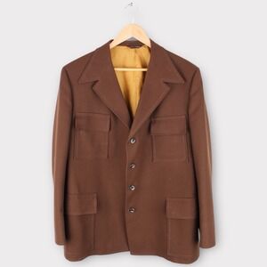 Vintage Foreman‎ & Clark Brown Western Workwear Jacket USA Made 4 Pocket Mens XL